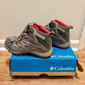 Columbia Charcoal and Crimson Outdoor Boots